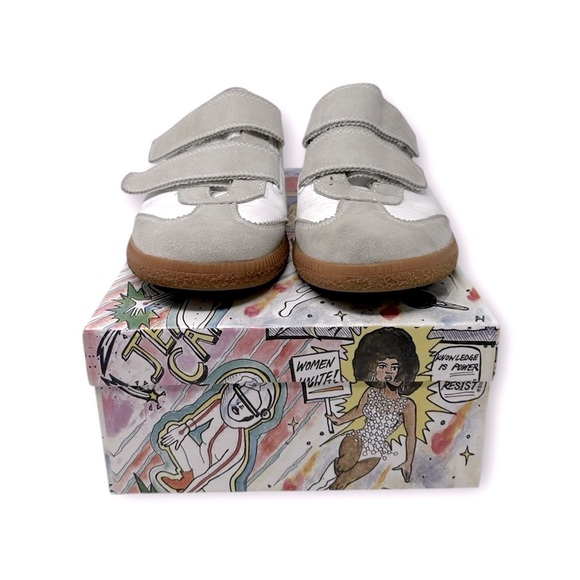 Jeffrey Campbell The Skate Sneaker in White Suede Leather Size 8 - Picture 8 of 11